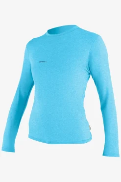 Uv Sun Protection & Rash Guards^O'Neill Women's Hybrid Long Sleeve Sun Shirt - Turquoise |