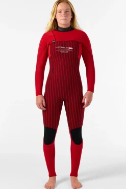 Full Suits^O'Neill Women's Hyperfreak Fire 4/3MM+ Chest Zip Full Wetsuit - Blk/blk |