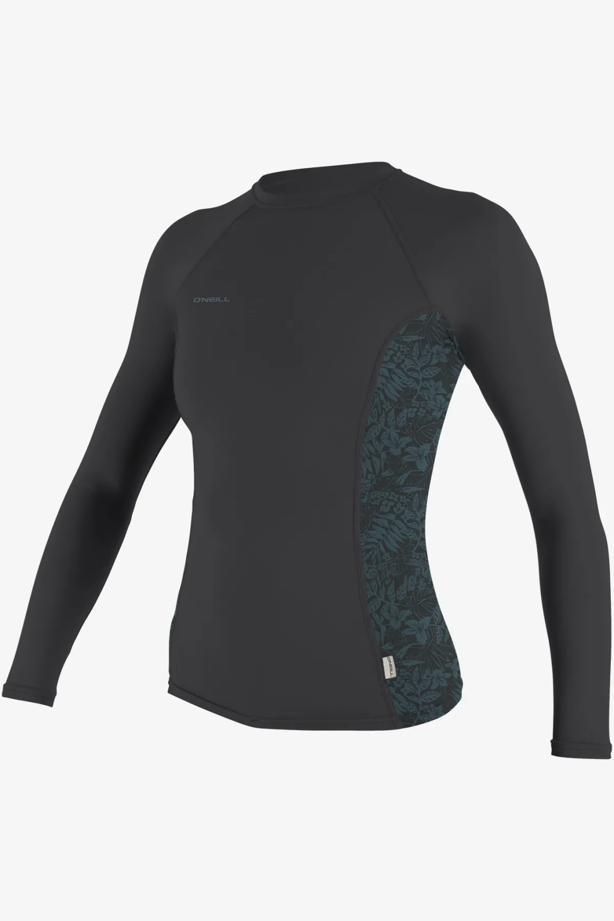 Uv Sun Protection & Rash Guards^O'Neill Women's Hyperfreak Skins Long Sleeve Rash Guard - Steel/isla |