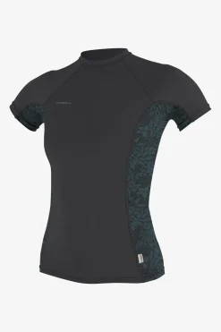 Uv Sun Protection & Rash Guards^O'Neill Women's Hyperfreak Skins Rash Guard - Steel/isla |