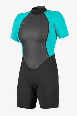 Spring Suits^O'Neill Women's Reactor-2 2MM Back Zip Spring - | blk/light aqua