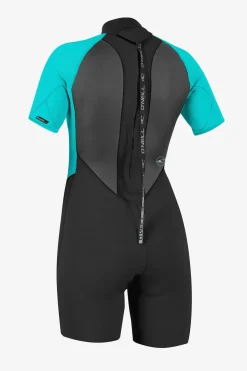 Spring Suits^O'Neill Women's Reactor-2 2MM Back Zip Spring - | blk/light aqua