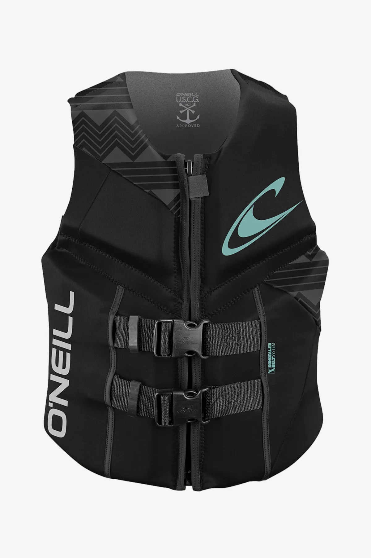 Wake-Waterski Vests^O'Neill Women's Reactor Uscg Life Vest - | blk/blk