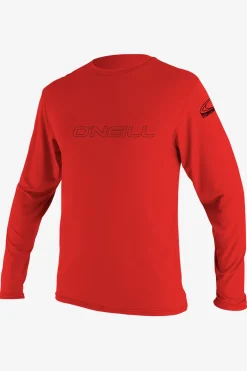 Uv-Sun-Protection Rash Guards|Uv-Sun-Protection Rash Guards^O'Neill Youth Basic Skins 50+ Long Sleeve Sun Shirt - | red