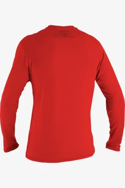 Uv-Sun-Protection Rash Guards|Uv-Sun-Protection Rash Guards^O'Neill Youth Basic Skins 50+ Long Sleeve Sun Shirt - | red