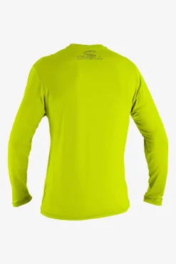 Uv-Sun-Protection Rash Guards|Uv-Sun-Protection Rash Guards^O'Neill Youth Basic Skins 50+ Long Sleeve Sun Shirt - | lime