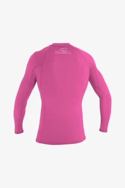 Uv-Sun-Protection Rash Guards|Uv-Sun-Protection Rash Guards^O'Neill Youth Basic Skins 50+ Long Sleeve Rashguard - Fox Pink |