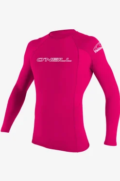 Uv-Sun-Protection Rash Guards|Uv-Sun-Protection Rash Guards^O'Neill Youth Basic Skins 50+ L/S Rash Guard watermelon