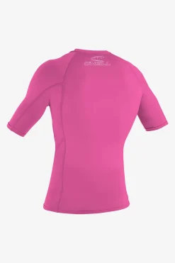 Uv-Sun-Protection Rash Guards|Uv-Sun-Protection Rash Guards^O'Neill Youth Basic Skins 50+ Rashguard - Fox Pink |