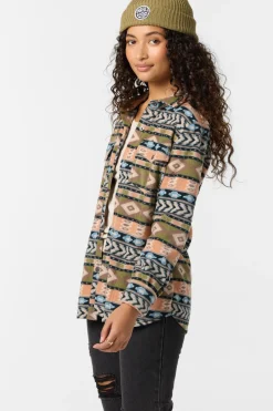 Tops^O'Neill Zuma Superfleece Long Sleeve Top - | martini olive