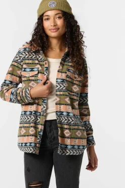 Tops^O'Neill Zuma Superfleece Long Sleeve Top - | martini olive