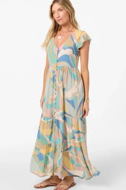 Dresses^O'Neill Zygrid Butterfly Dress Midi Dress - | desert sage