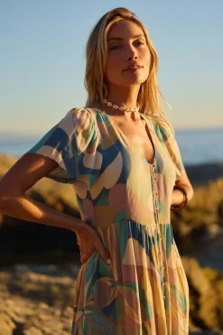 Dresses^O'Neill Zygrid Butterfly Dress Midi Dress - | desert sage